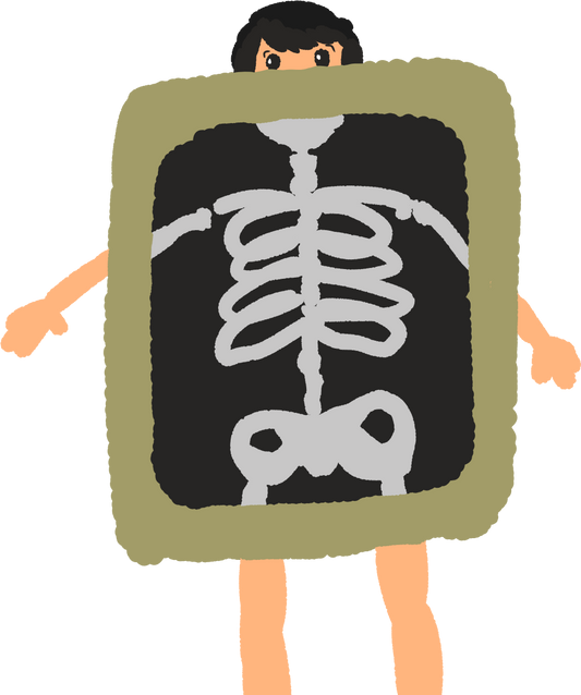 自動車事故の衝撃で腰を痛めた人物のイラスト